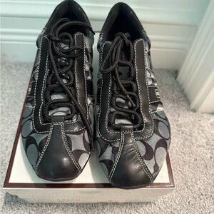 Coach satin sneakers. Brand new with box. Size 8